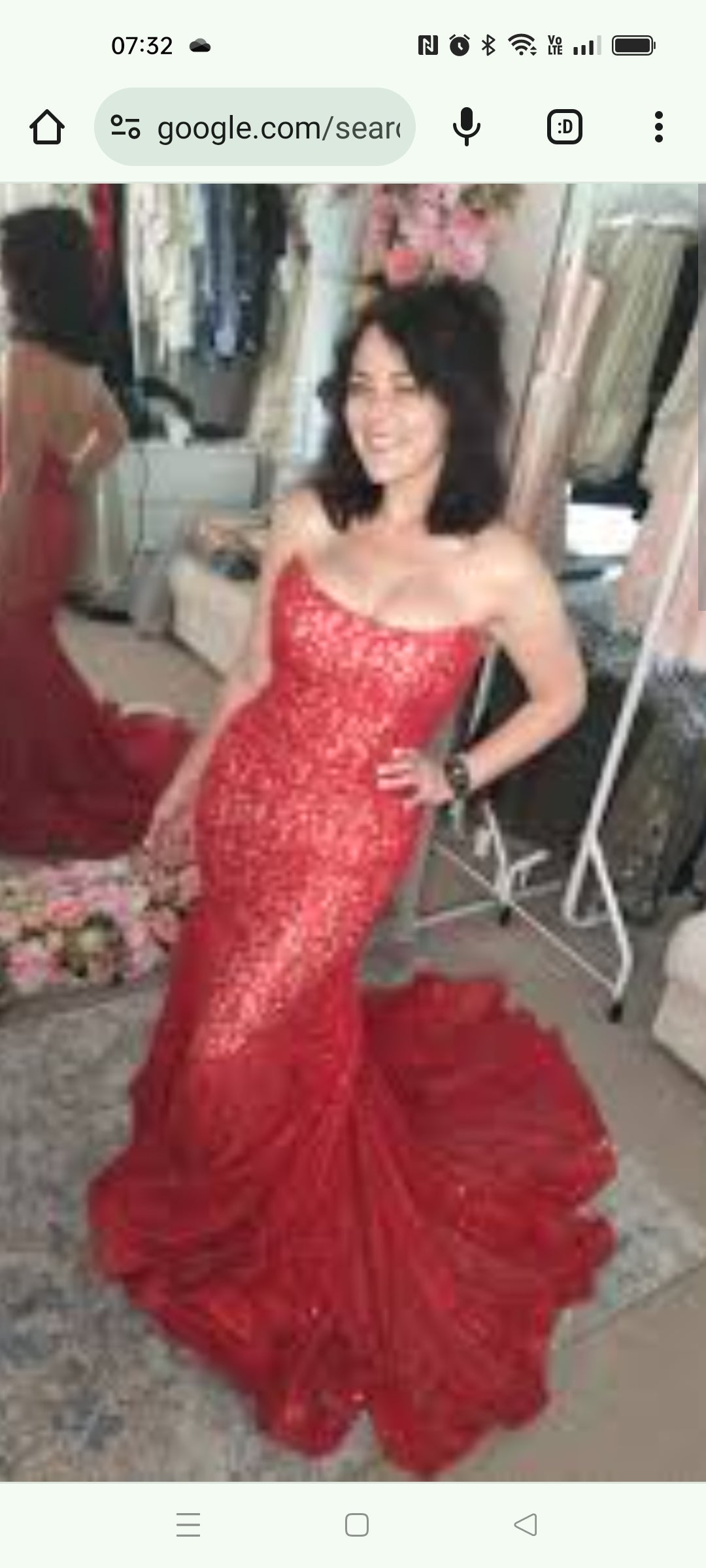 Red JOVANI 67988 lace sparkle with train rrp £650